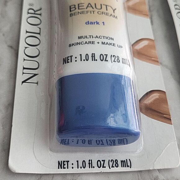 Nucolor Dark B.B Beauty Benefit Cream 1.0 OZ each 3 Pack - Picture 7 of 13